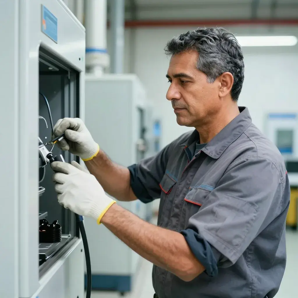 Service technician on site
